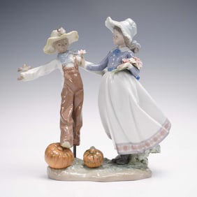 Lladro Porcelain Figurine, Scarecrow and the Lady #5385