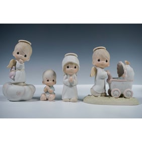 4pc Precious Moments Porcelain Figurines