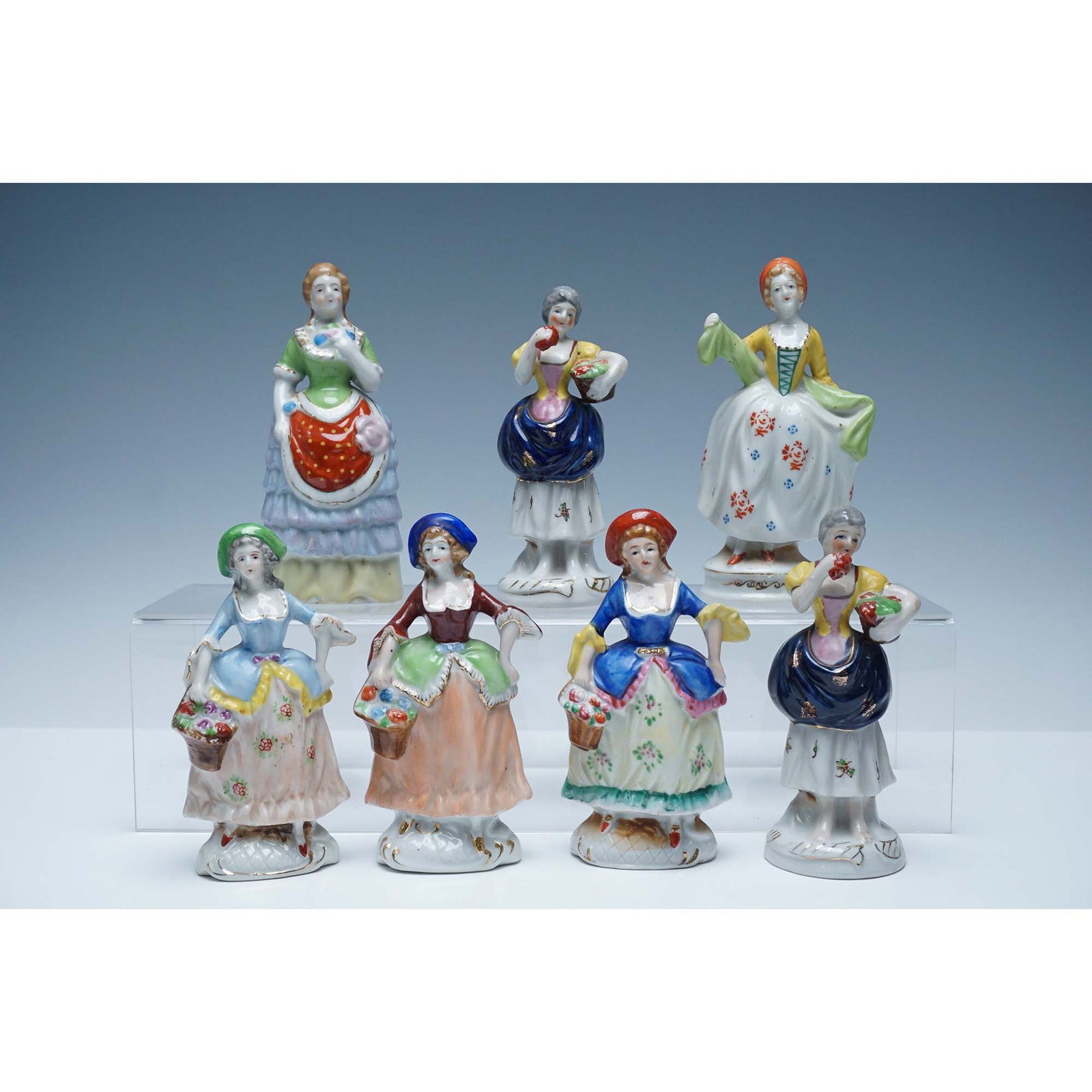 7pc Occupied Japan Porcelain Lady Figurines Collection (1 of 5)