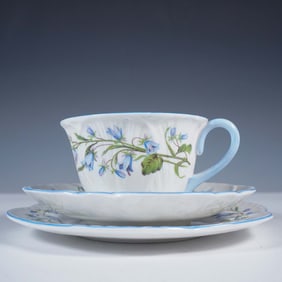 3pc Shelley Fine Bone China Harebell Tea Trio Set