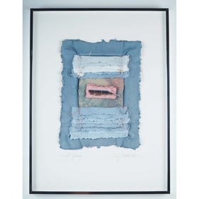 Amy Victoria Tellen, Mixed Media Collage, Night Passage, Signed