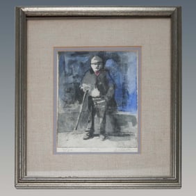 Framed Etching, Signed and Numbered Wilhelm, Titled Josh