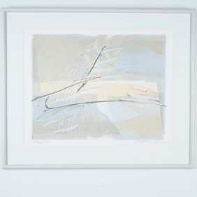 Rosanna Saccocio, One-of-a-Kind Abstract Monoprint on Paper, Signed