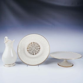 3pc Lenox Ivory Porcelain Tableware Set