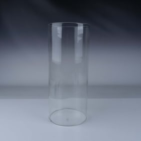 Hand-Blown Clear Glass Cylinder