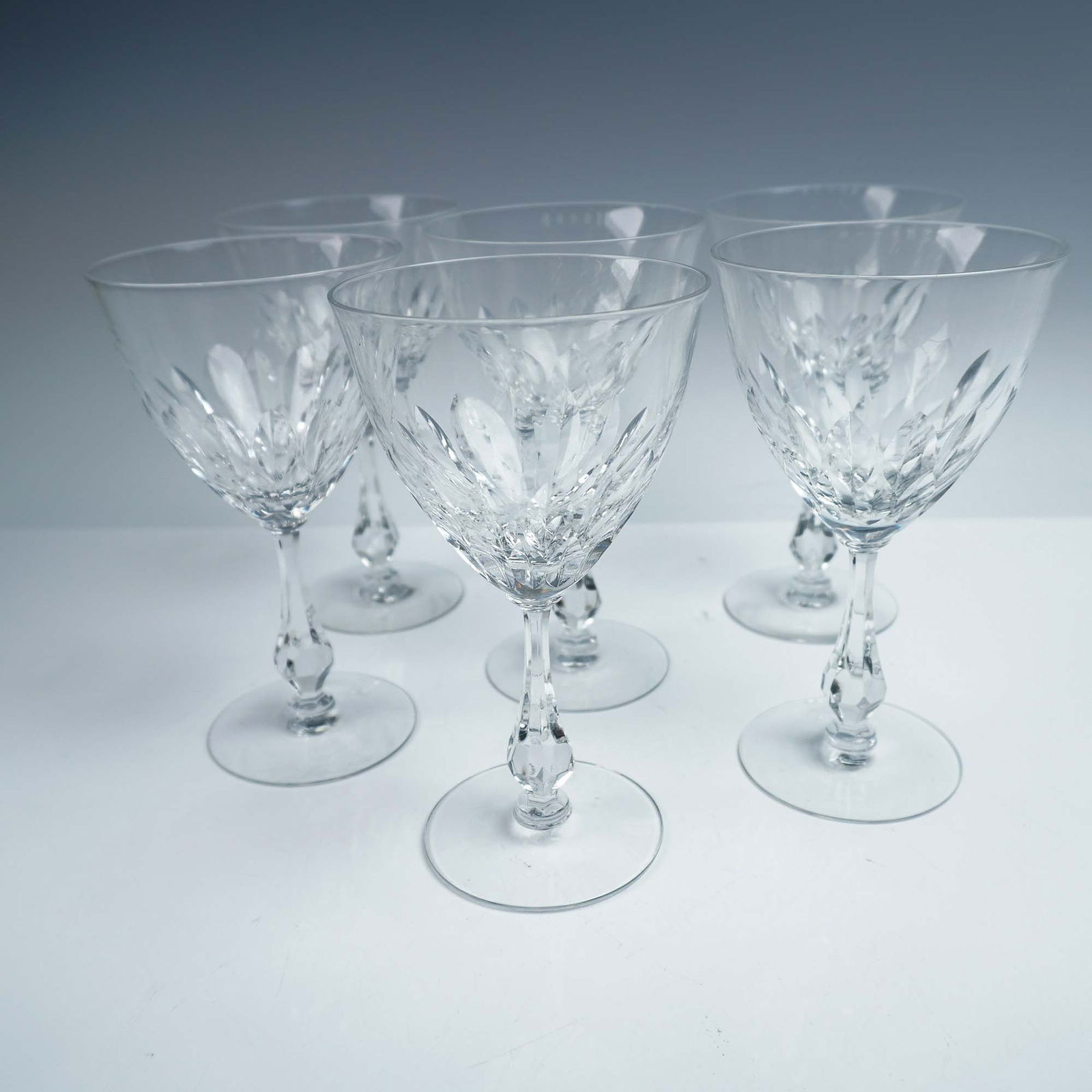 6pc Tiffin Franciscan Lisette Crystal Water Goblets (1 of 2)