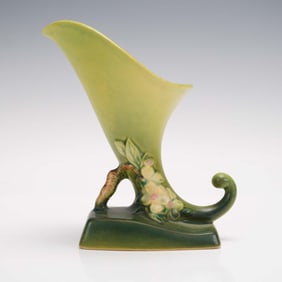 Roseville Pottery Apple Blossom Cornucopia Vase 321-6