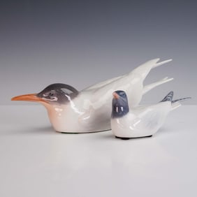 2pc Royal Copenhagen Porcelain Figurines, Birds