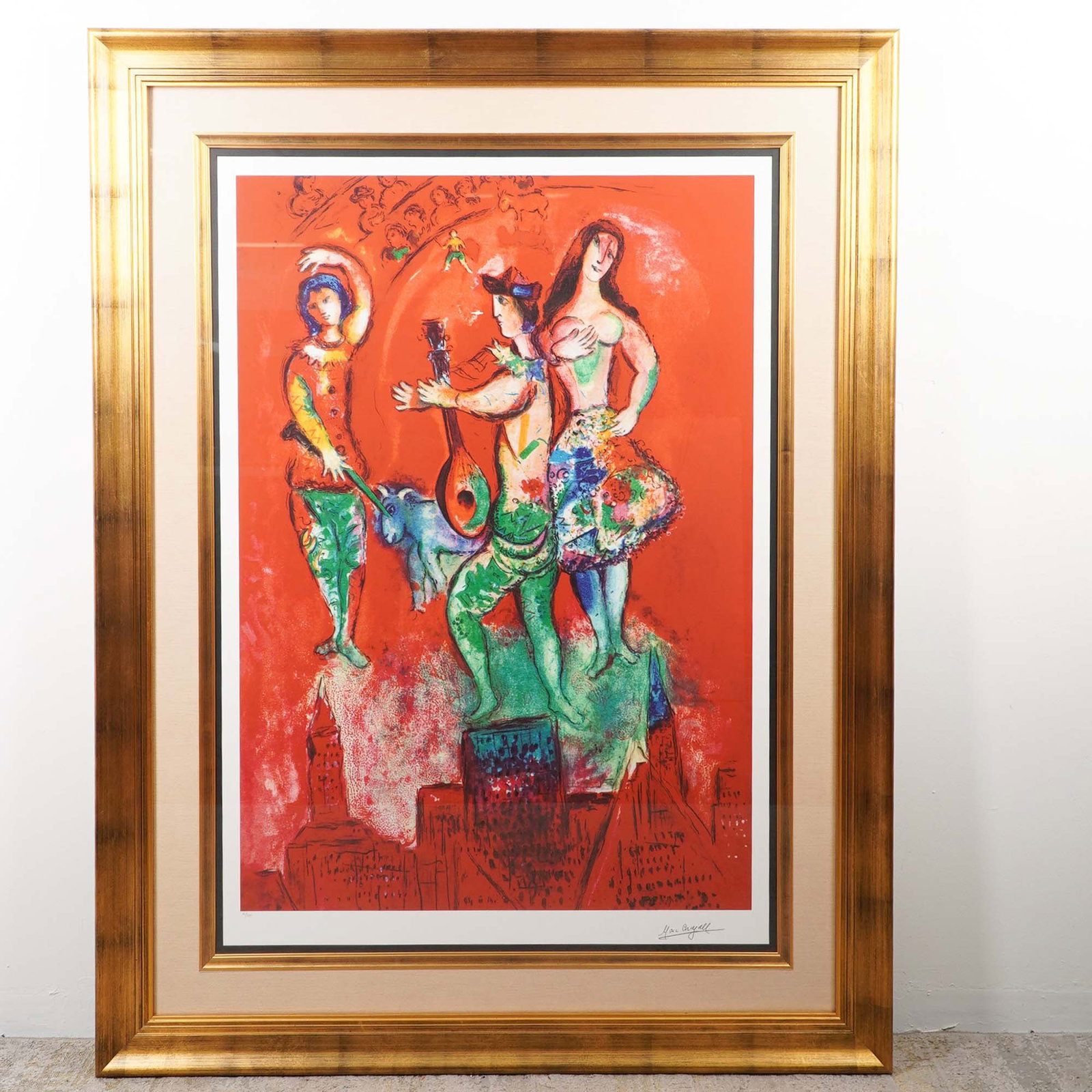 Marc Chagall (Aft.) Color Offset Lithograph on Paper, Musicians and Dancer (1 of 4)
