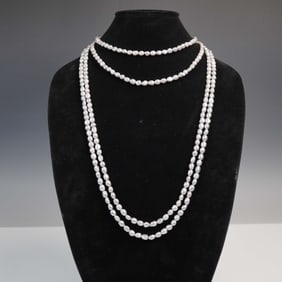 Extra Long Freshwater Cultured Pearl Necklace