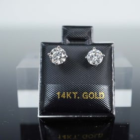 Solitaire Diamond Earrings