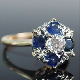 Diamond and Sapphire Ring