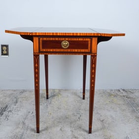 Council Craftsmen Edwardian-Style Inlaid Mahogany Side Table
