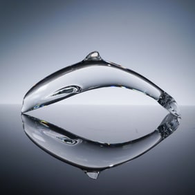 Baccarat Crystal Figurine, Dolphin