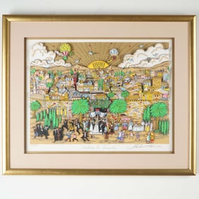 Charles Fazzino, Pop Art 3D Serigraph, Wedding in Jerusalem, Signed