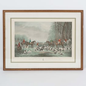 Aft. John Wray Snow, Engraving, The Meet at Blagdon, Framed