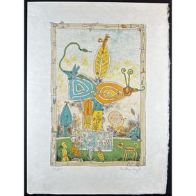 Bernard Berthois-Rigal (1927) Mystical World Lithograph