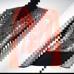 Yves Saint Laurent Rive Gauche Embellished Leather Jacket