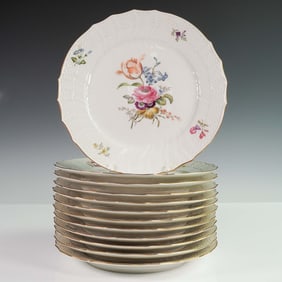 12pc Royal Copenhagen Frijsenborg Dinner Plates