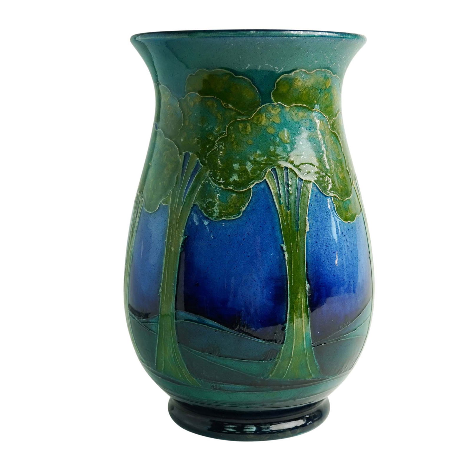 William Moorcroft Moonlit Blue Vase, c. 1930