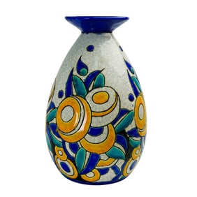 Keramis Art Deco Cobalt Blue Vase D.1175