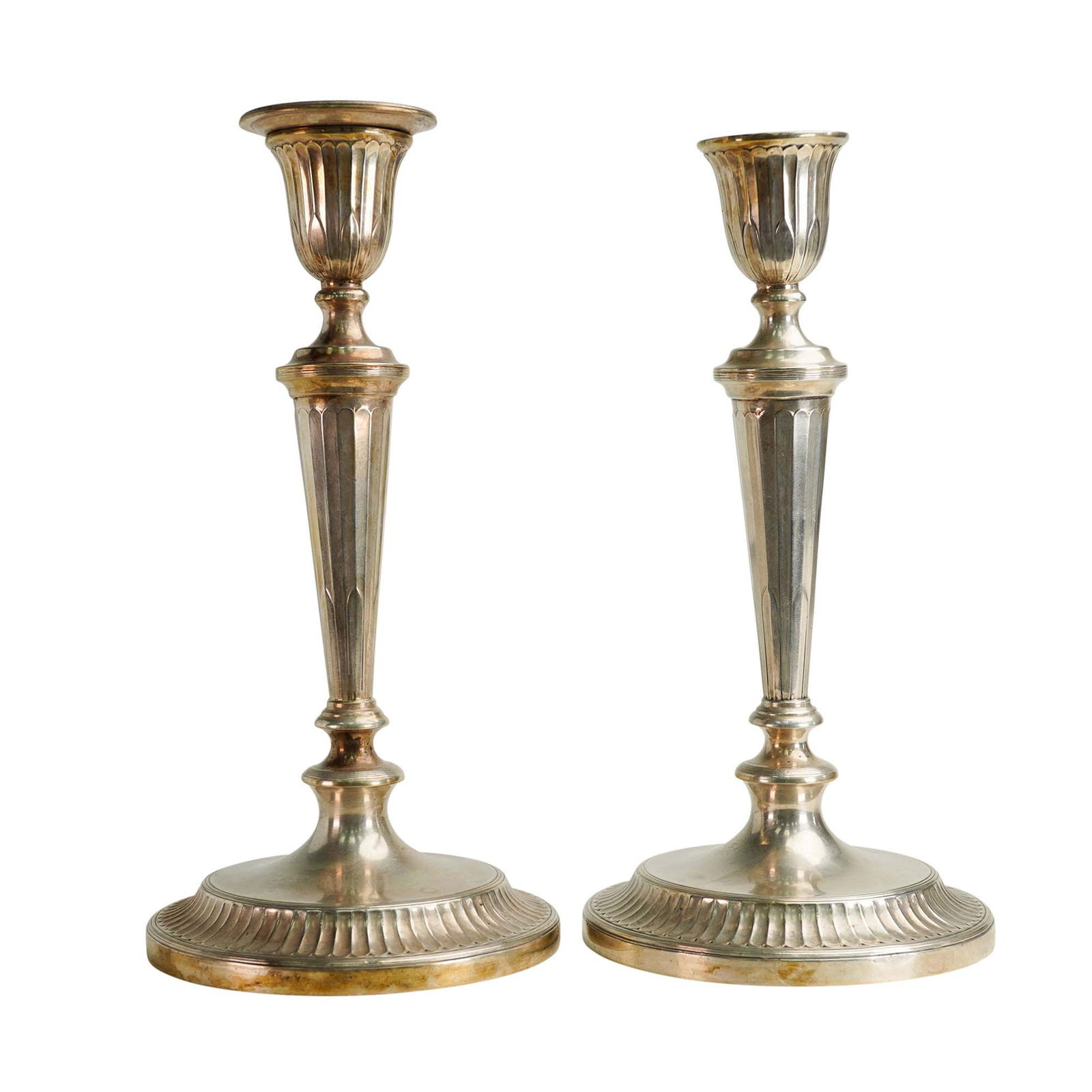 Edwardian Pair of Sheffield Silver Candlesticks by Atkin Brothers (1 of 8)