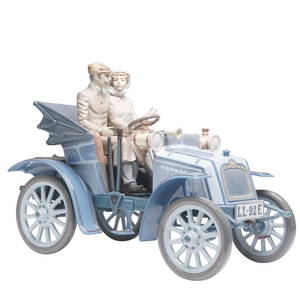 Lladro Porcelain Figurine, Motoring in Style #5884