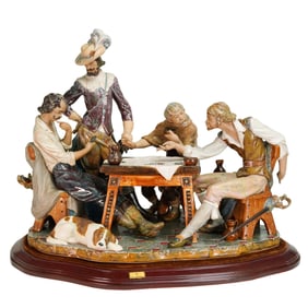 Lladro Porcelain Gres Playing Cards Sculpture, Signed, 1011327 Base
