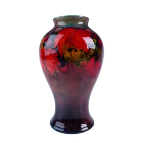 Moorcroft Pottery Stunning Large Flambe Leaf and Berry vase
