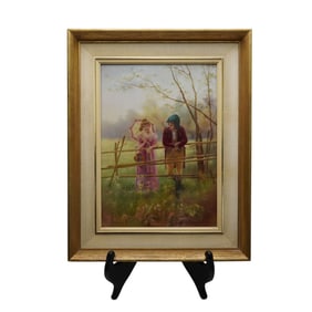 Leslie Johnson Porcelain Painted Plaque