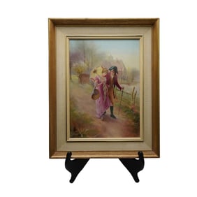 Leslie Johnson Porcelain Painted Plaque