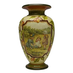 Doulton Lambeth Chine Ware Ada Dennis Vase