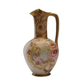 Doulton Burslem Floral Pitcher