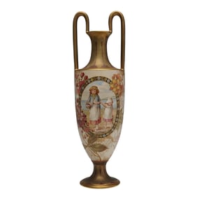 Doulton Burslem Porcelain Floral Vase