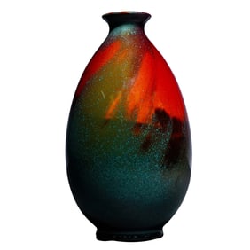 Royal Doulton Flambe Vase, Noke Signature