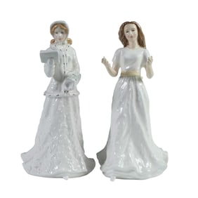 2pc Royal Doulton Design Original Figurines, Loving You & Forget Me Not