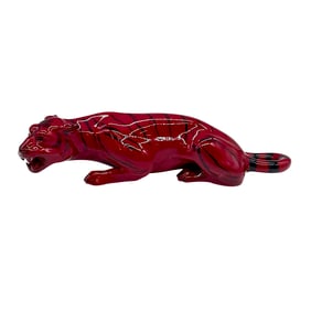 Royal Doulton Flambe Figurine, Crouching Tiger HN225