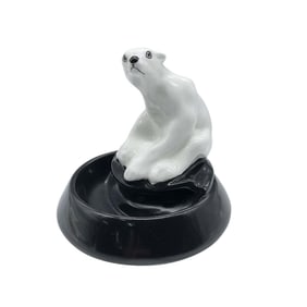 Doulton Rare Polar Bear Unrecored Colourway Figurine on Dish