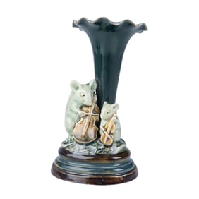 Doulton Lambeth George Tinworth Vase, Double Bass and Fiddle
