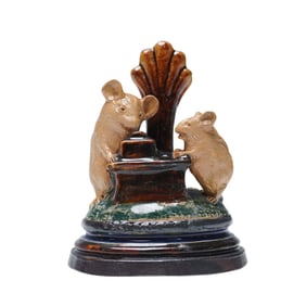 Doulton Lambeth George Tinworth Stoneware Menu Holder, Electricity