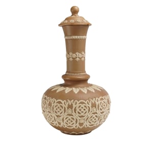 Doulton Lambeth Silicon Ware Art Nouveau Bottle