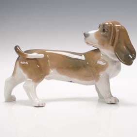 Lladro Porcelain Figurine, Basset Hound