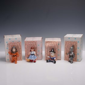 4pc Madame Alexander Porcelain Figural Boxes " Wizard of Oz Characters