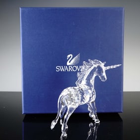 Swarovski Crystal Figurine, Standing Unicorn