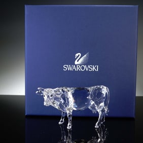 Swarovski Crystal Figurine, Cow