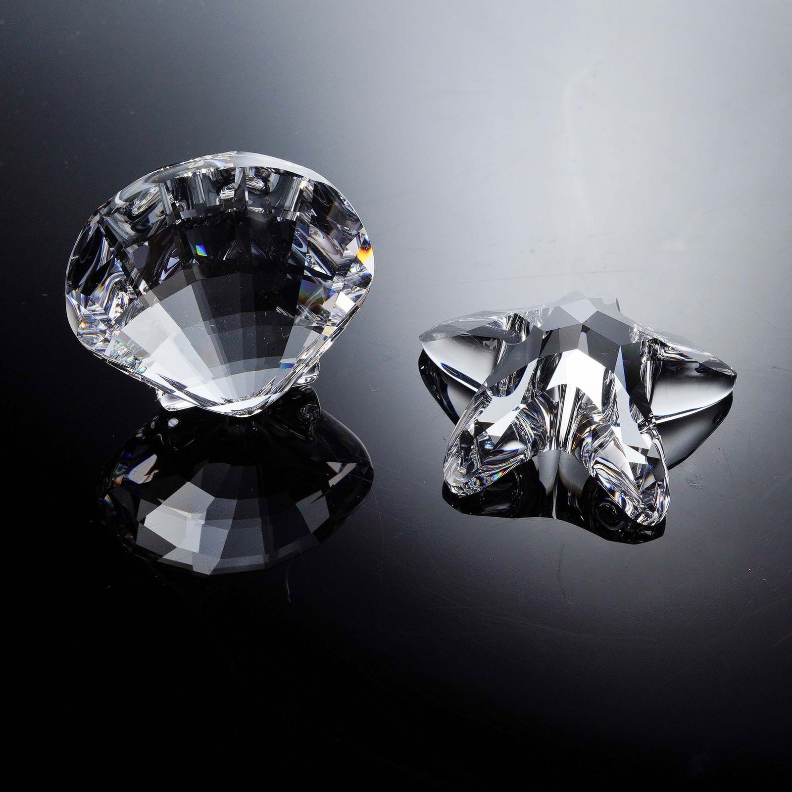 2pc Swarovski Crystal Figurines, Scallop and Starfish Gifts (1 of 5)