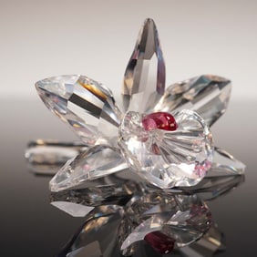 Swarovski Crystal Figurine, The Orchid Pink