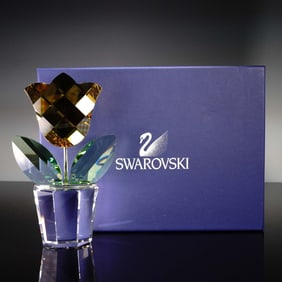 Swarovski Crystal Figurine, Tulip Yellow Large