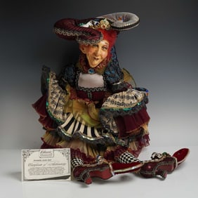 Katherine's Collection Donatella Jester Doll with Box & COA