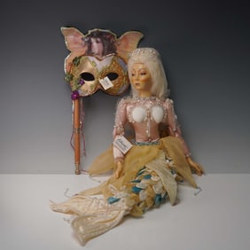Katherine's Collection Mermaid Doll, Miranda with Venetian Mask